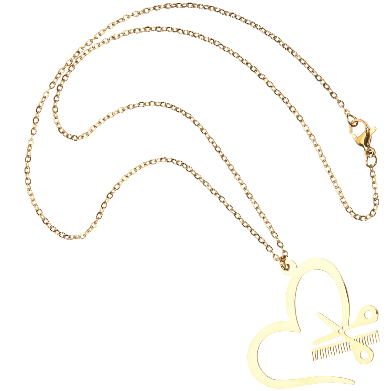 المرأة القلب قلادة مقص مشط قلادة لذيذ سلسلة الترقوة مجوهرات عصرية هدية للمناسبات الخاصة