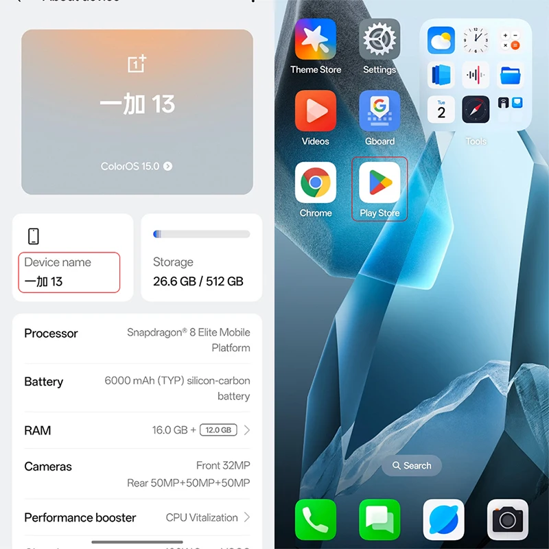 기존 Oneplus 13 5G 휴대 전화 금어초 8 엘리트 50.0MP 카메라 100W 충전 6000mAh 배터리 6.82 "OLED 120HZ IP69