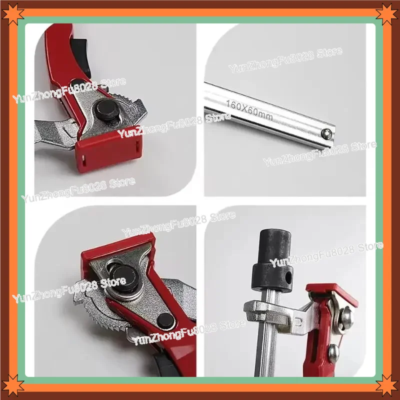 2 Pcs 20MM Quick Press Hold Down Clamp Ratcheting Woodworking Table Clamp Machinery Accessory for Wood Working