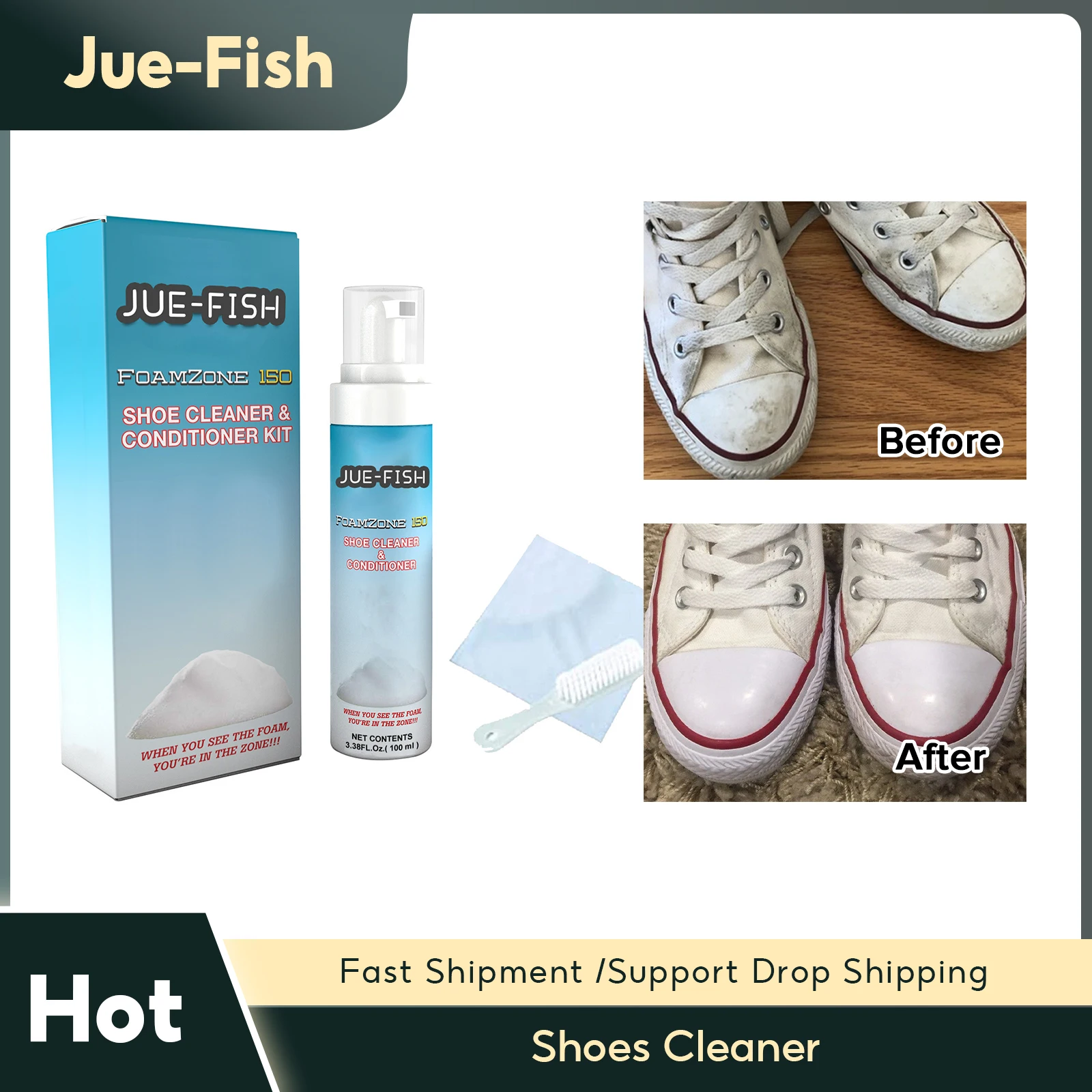 Shoes Cleaner Shoes Whitening Foaming Cleaning Agent Stains Dirt Remover Sneakers Shoes Leather Decontamination Washing Liquid