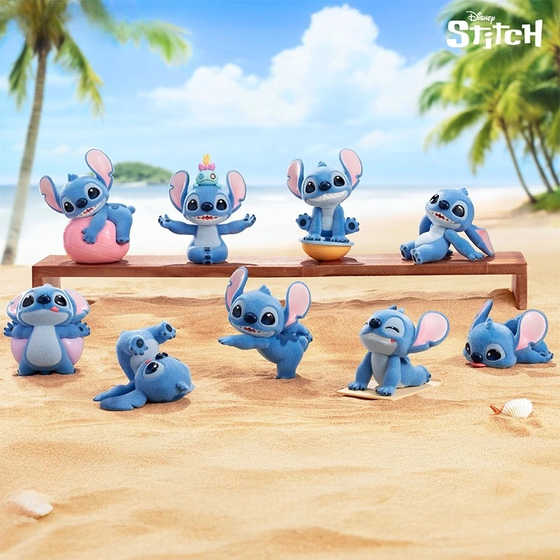 Disney Stitch Yoga Series Blind Box, schattige verzamelfiguren met meerdere poses, bureaudecoratie cadeau, officiële verzamelset