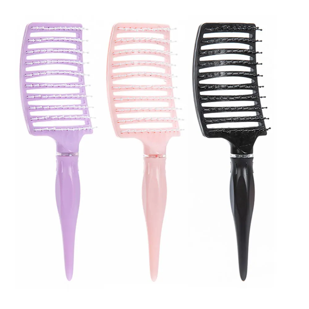 1PCS Massage Large Curved Comb Fluffy Styling Pork Chop Comb Multi Functional Hollowed Out Hair Drying Comb