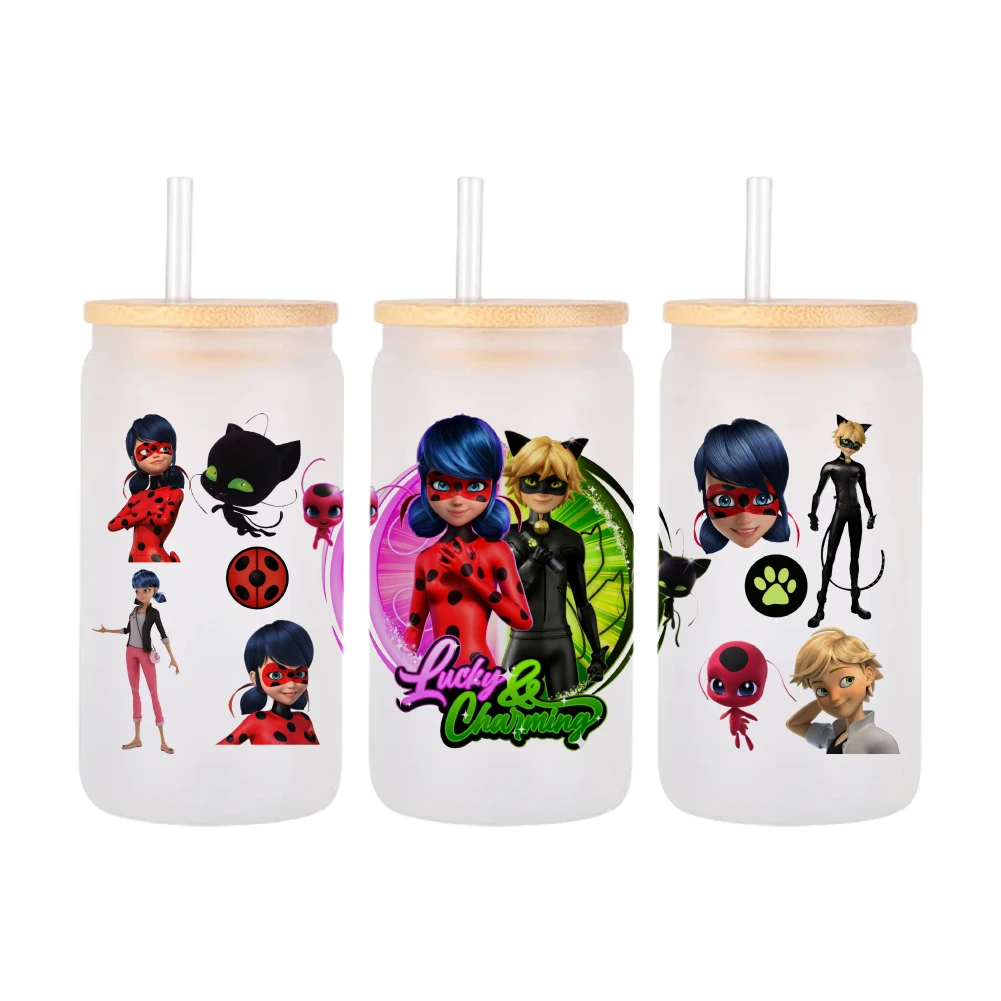 11x24cm Hot Movie Fly Lady For Libbey 16oz Can Glass 3D Waterproof UV DTF Coffee Can Wrap Libbey Glass Wrap