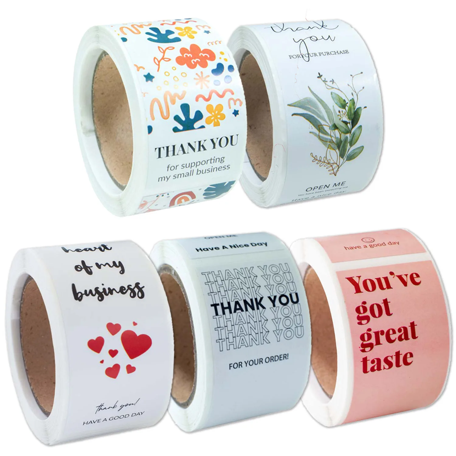 100pcs/Roll Personalized Labels 3*9cm Thank You For Your Purchase Stickers For Small Business Gift Package