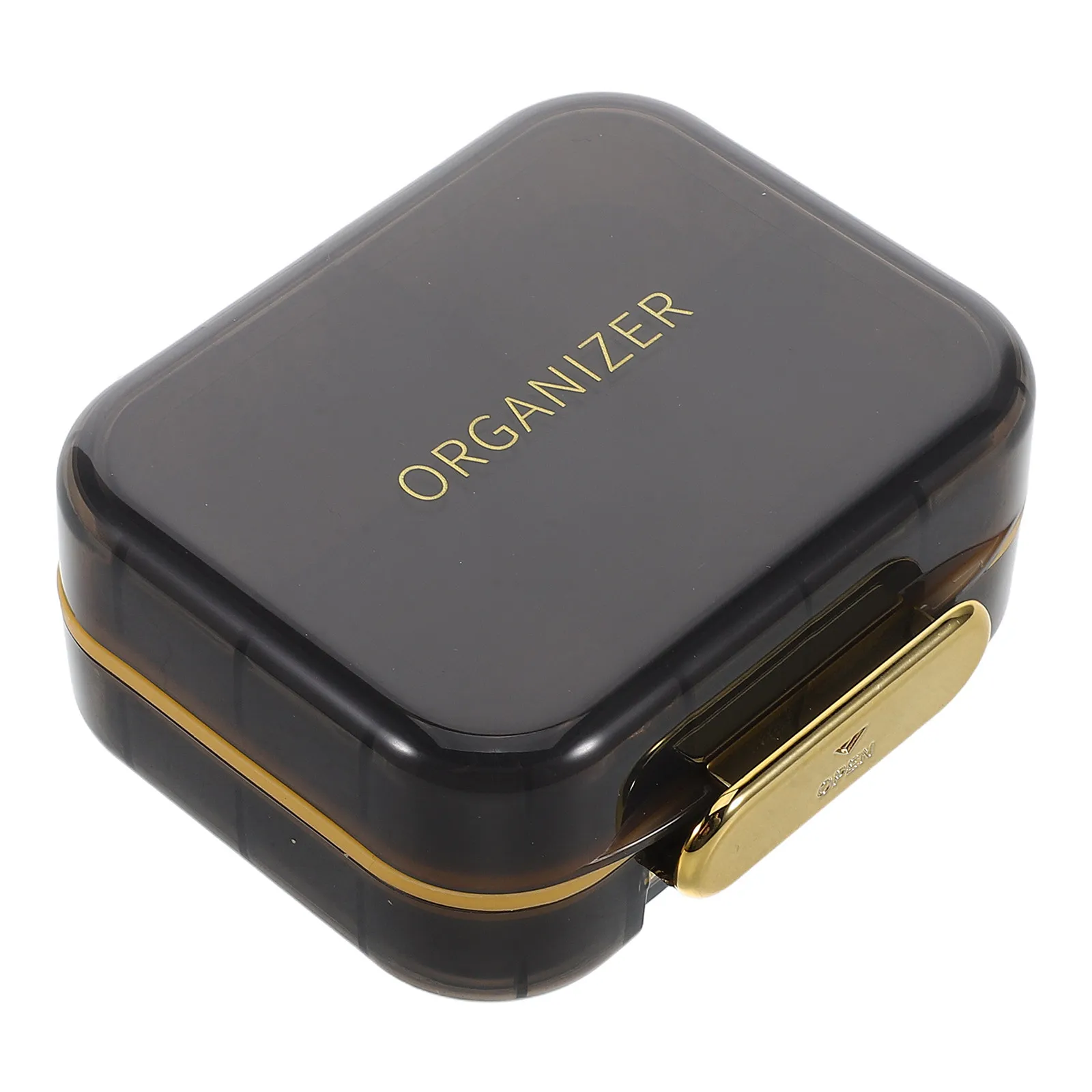 

Mini Pill Box Portable Compact Travel Medicine Organizer 7 Compartments Airtight Sturdy Plastic Daily Weekly Pill Case for Purse