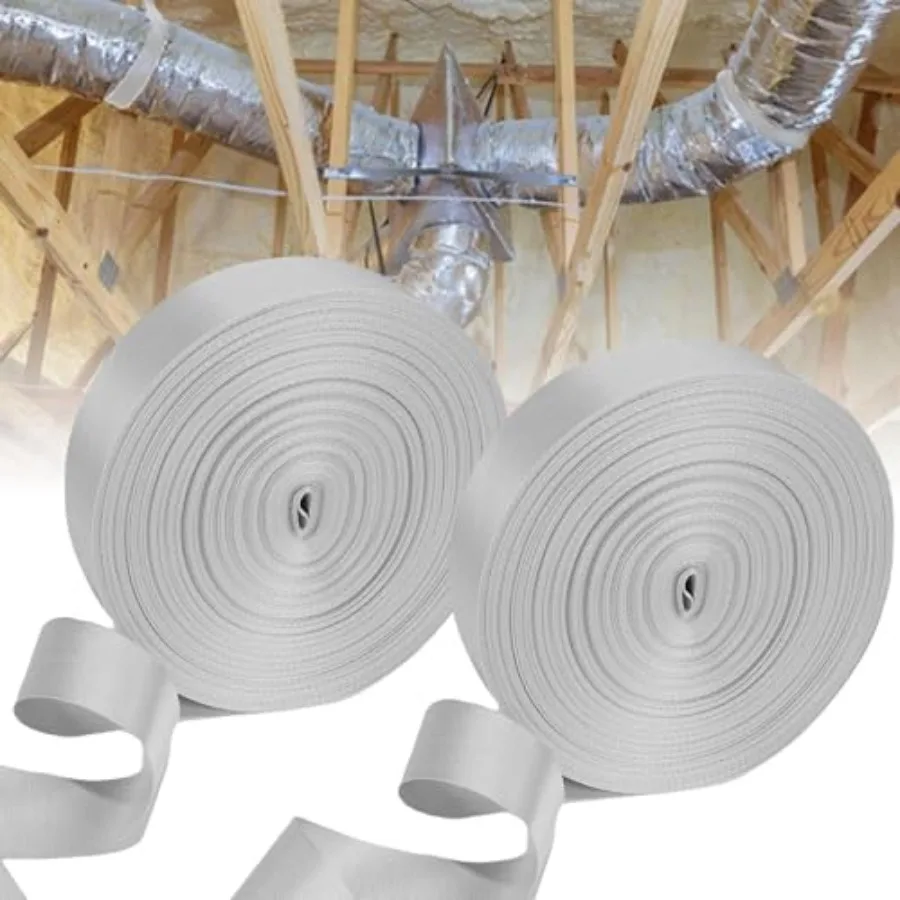 

Heavy Duty Duct Strap 1.95 in x 147 Feet Nylon Strapping for HVAC Duct, Durable Wrap Support Band for Building and Home Improve