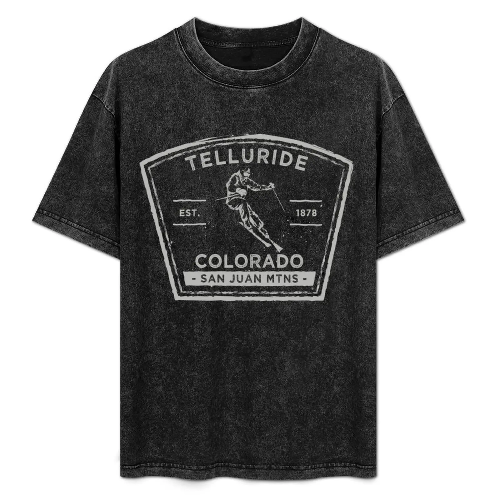 

Ski Telluride Colorado T-Shirt Casual Loose Short Sleeve Tee for Men