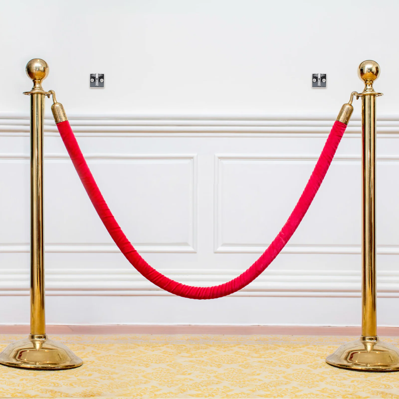 Concierge Pole Hook Line Barrier for Grand Openings Rope Safety Barriers Stanchion Hotels Zinc Alloy Movie Theaters