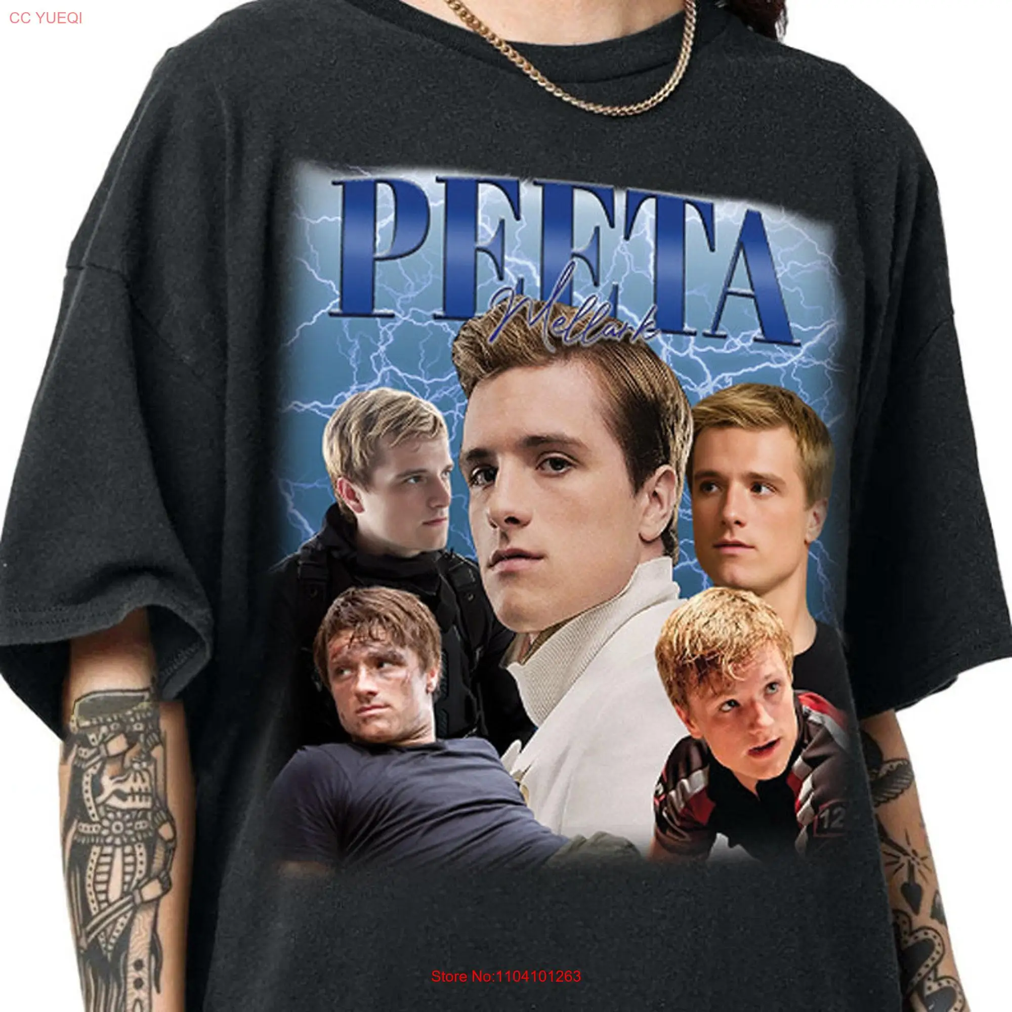 Limited Peeta Mellark Vintage T Shirt For Woman and Man Josh Hutcherson Bootleg Fans s long or short sleeves