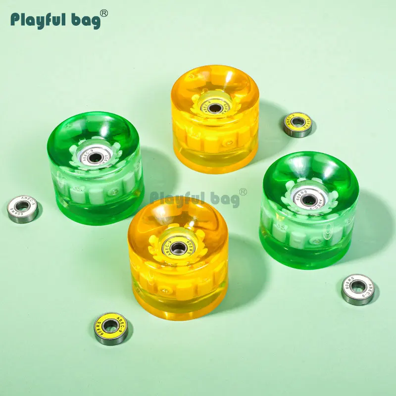 65x51MM Flash Wheels for skateboard PU Big Wheel Double rocker Longboard accessory Street skating AVA120