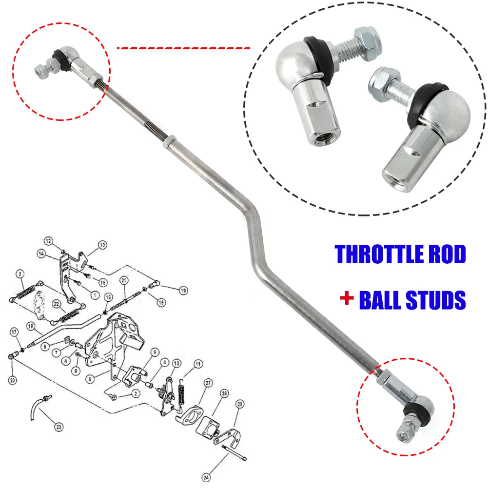 

For Dodge Cummins 1994-1998 P7100 Injection Pump Throttle Rod Linkage Ends Ball