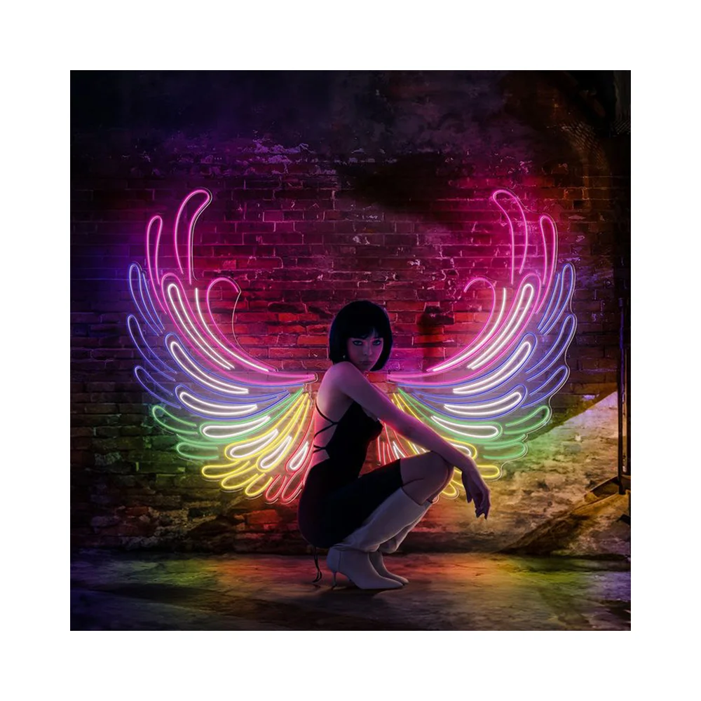 

Wholesale Decoration Gift Neon Letters for Wall Butterfly Wing Neon Sign Wing Neon Light for Bar Party Business Decoration