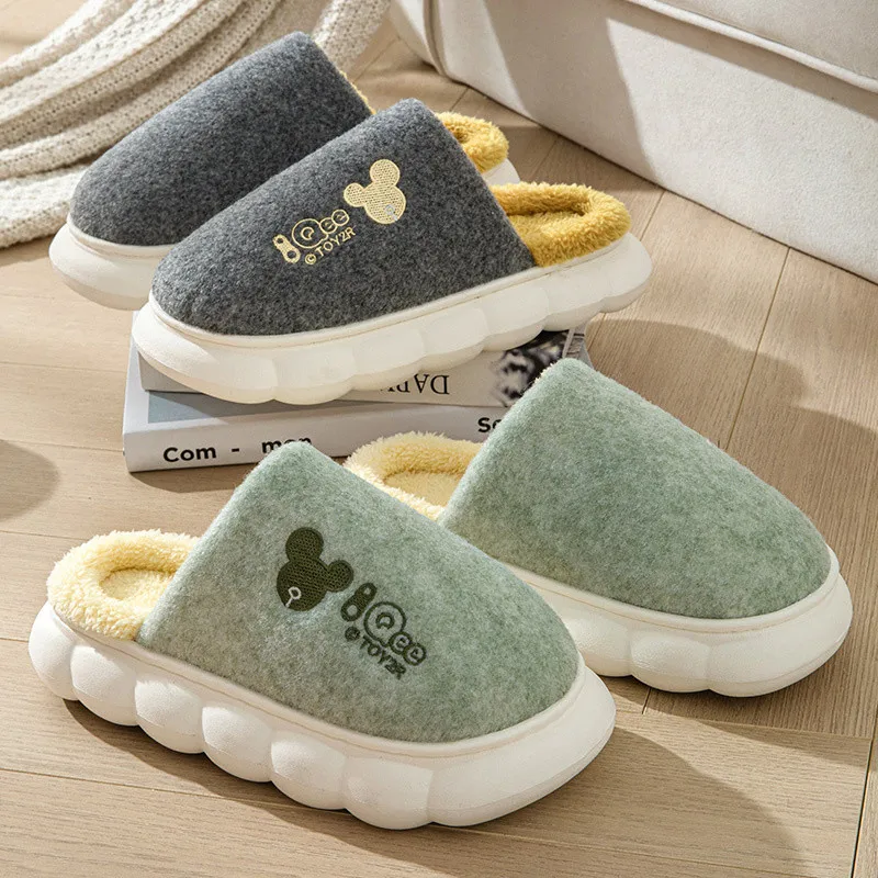 Lovely Couple Slippers Comfort Warm Plush Slippers Men Bedroom Slippers Platform Soft Women's Winter Slippers pantuflas hombre