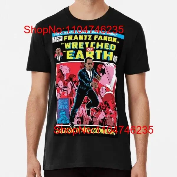Frantz Fanon en el miscelado de la tierra camiseta Premium S 5XL vintage lavada moda gráfico estirado versátil transpirable