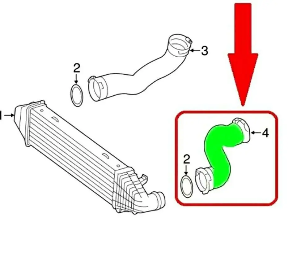 المبرد توربو خرطوم الأنابيب توربو شواحن أجزاء المحركات لمرسيدس C الفئة C180 C200 C220 C250 Cdi 2045282182 2125280000