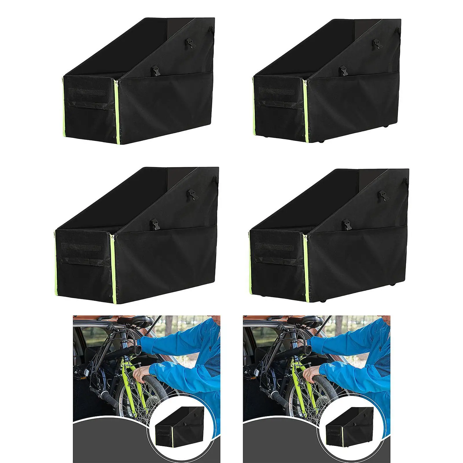Folding Bike Storage Box, Adults Space Saving Protective Professional Bike Transport Bag, Folding Bicycle Storage Bag Organizer