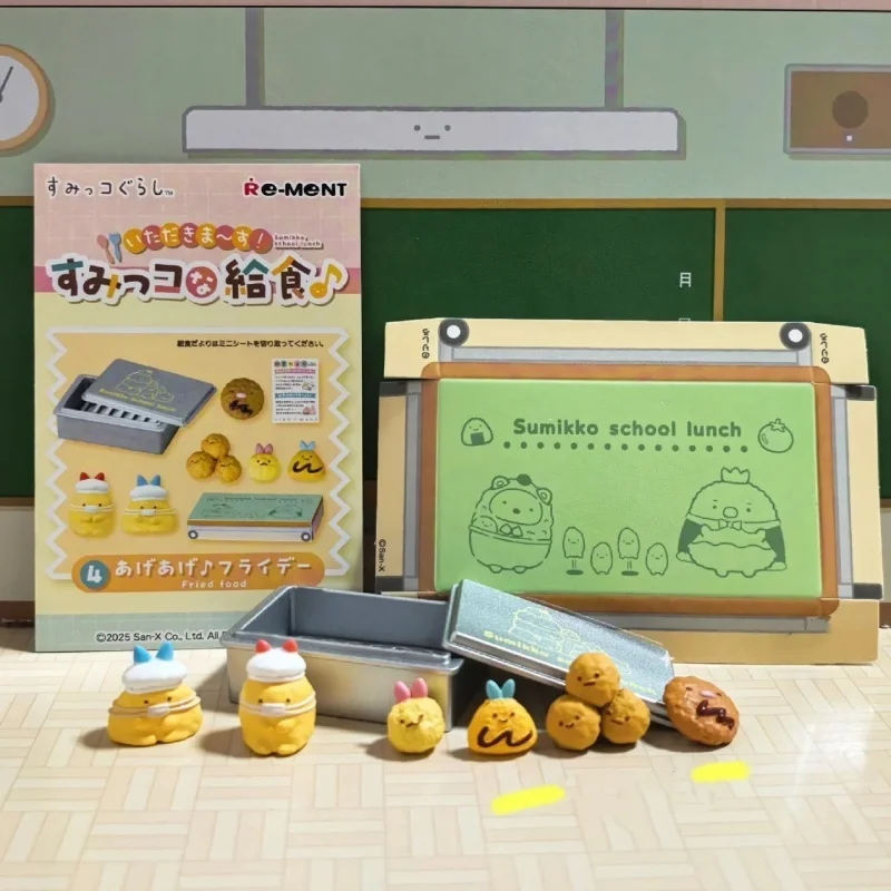 RE-MENT Hoekbiologie Blind Box School Lunch Blind Box Miniatuur Scène Desktop Decoratie Box Ei Voedsel Spelen
