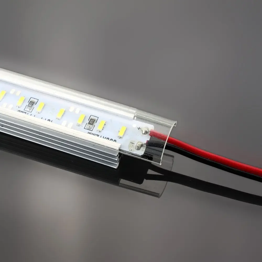 4014 LED Bar Light LED 12V LED strip aluminum profile SMD 50cm 72leds 100cm 144leds  With Cover Warm Cool White