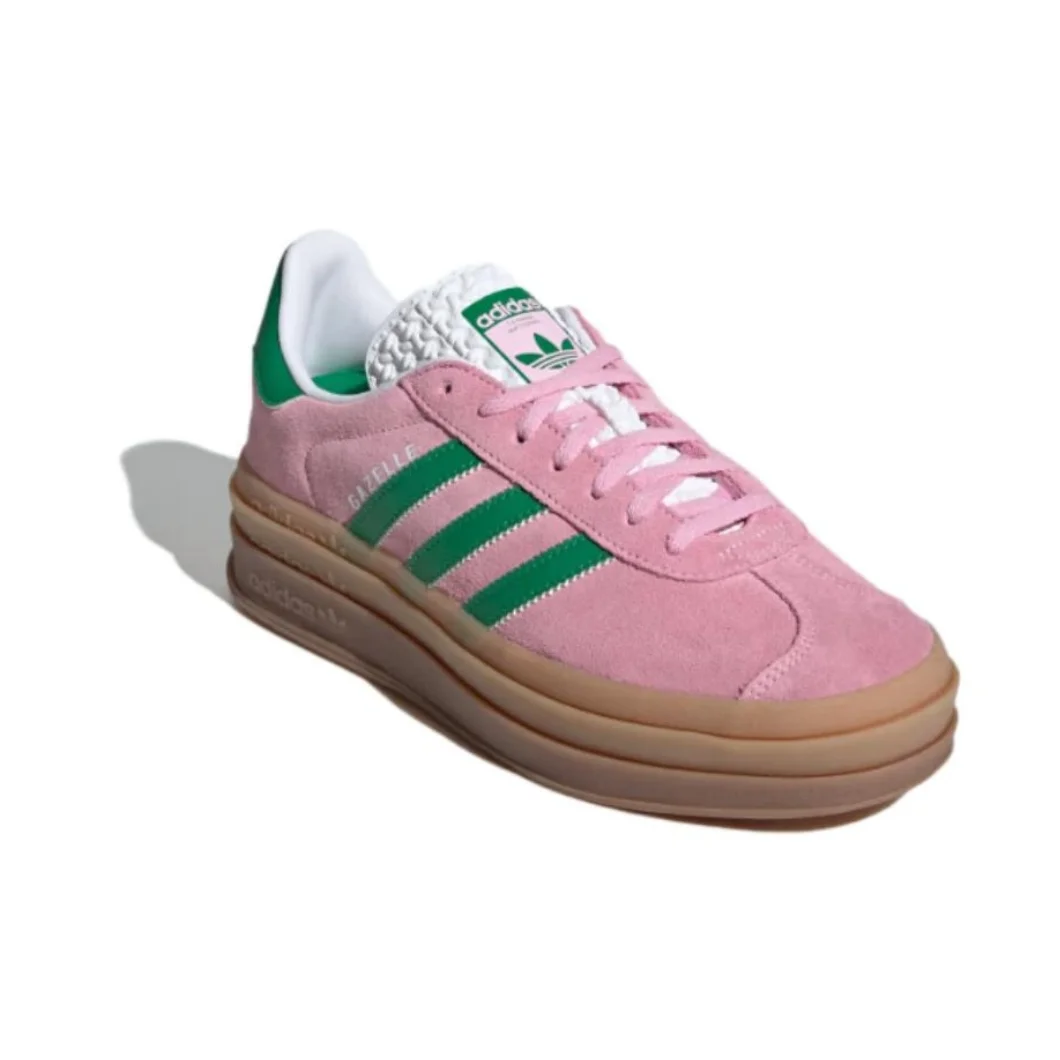 adidas originals GAZELLE BOLD bold casual versatile fashion sports low-top boardshorts women's pink green