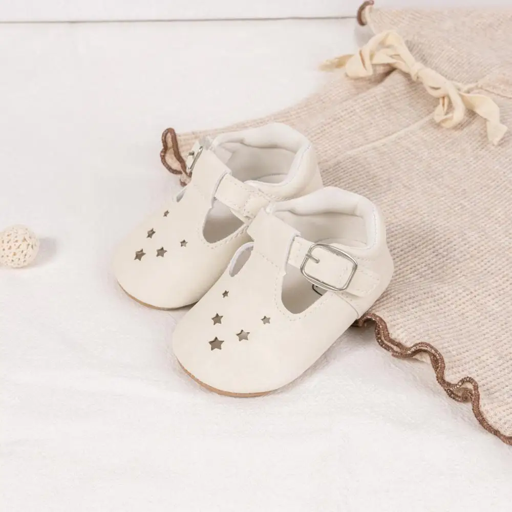 Meckior Anti Slip Baby Shoes Solid Color Shallow Mouth Baby Princess Shoes Soft Rubber Sole Breathable Kids Toddler Shoes