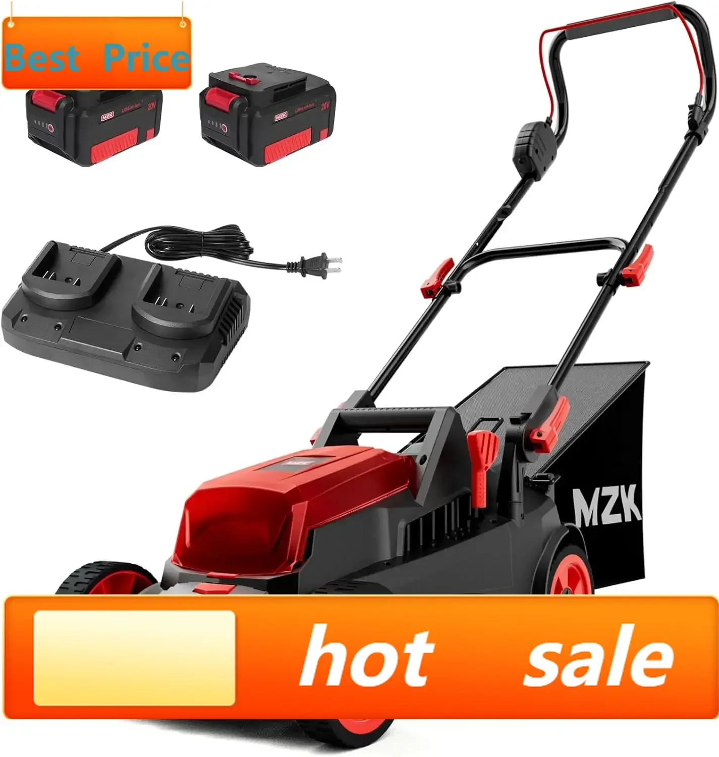 

Горячая распродажа: Настраиваемая аккумуляторная электрическая газонокосилка 40В (2x20В) с 4-позиционной регулировкой высоты, компактная и легкая, с ручным управлением