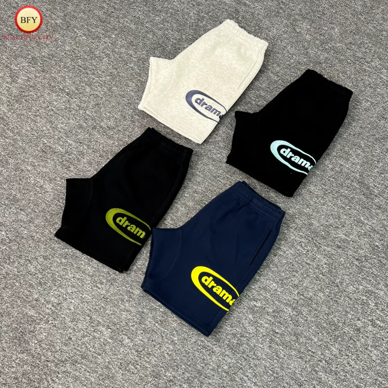 

Летние шорты с вышитыми буквами Drama Call, свободные высококачественные мужские и женские повседневные хлопковые бриджи