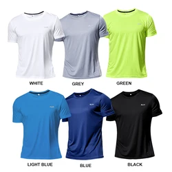 Men's Fitness Shirt Trainer Running T-Shirt Multicolor Summer Short Sleeve Shirt High Quality Gym Jerseys Breathable Sportswear