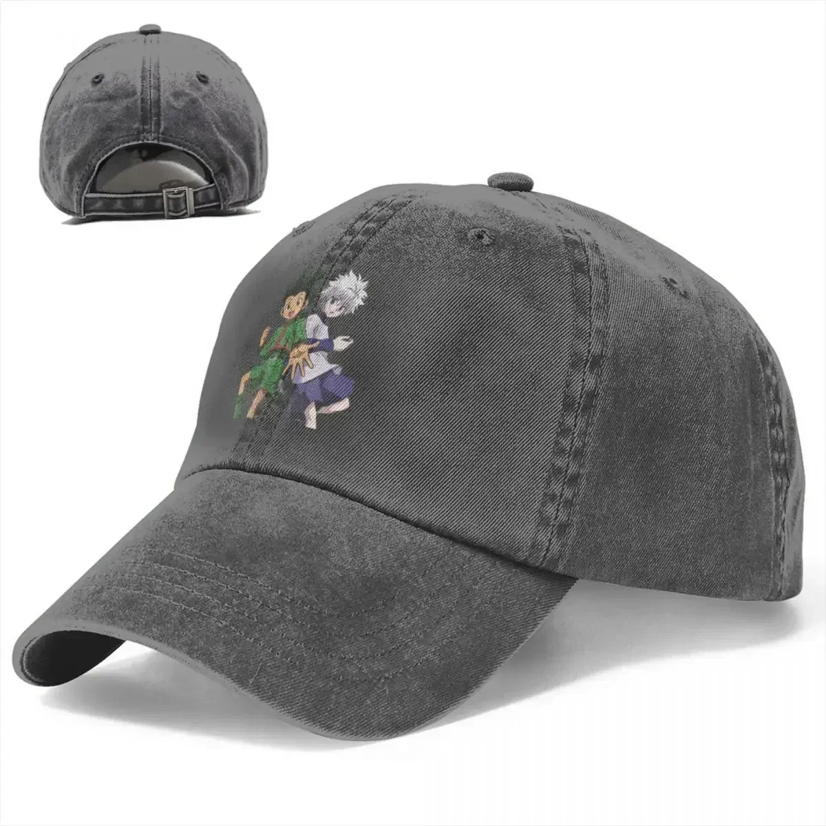 Killua Gon HxH Denim Baseball Cap Snapback Baseball Hat Dad Hunter X Hunter Anime Cap Spring Autumn Hip Hop Casquette Gorras