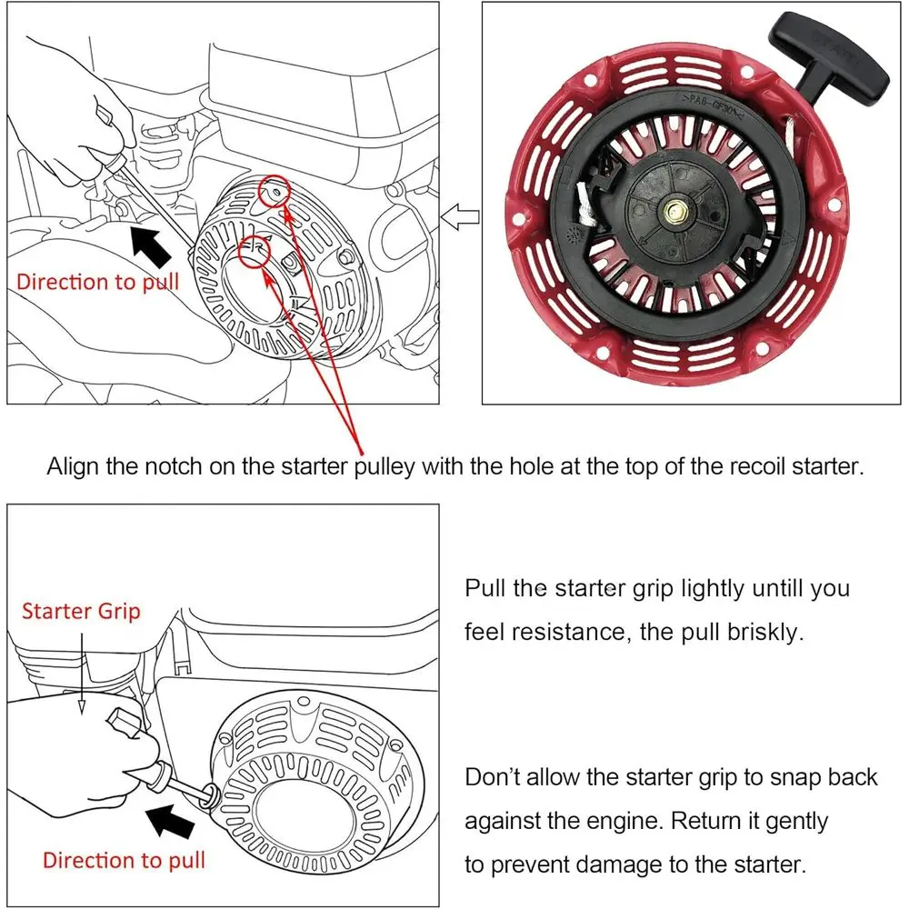 مجموعة أدوات الارتداد Honda GX160/200/120 مع توافق قوي #6