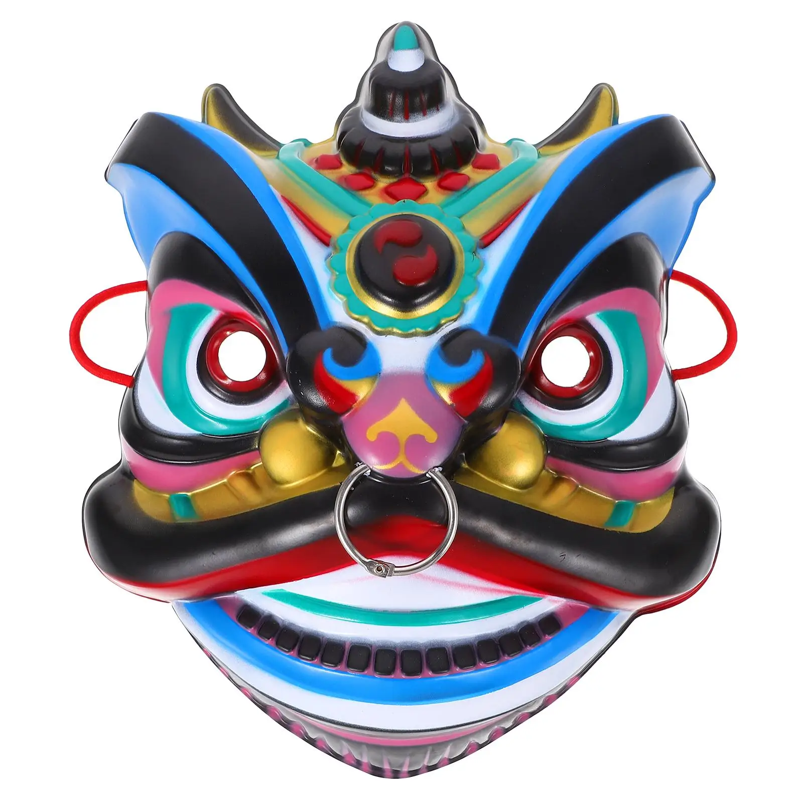 

Handmade Mask Plastic Chinese Style Cosplay Lion Masks for Party Stage Performance Multi-function Delicate