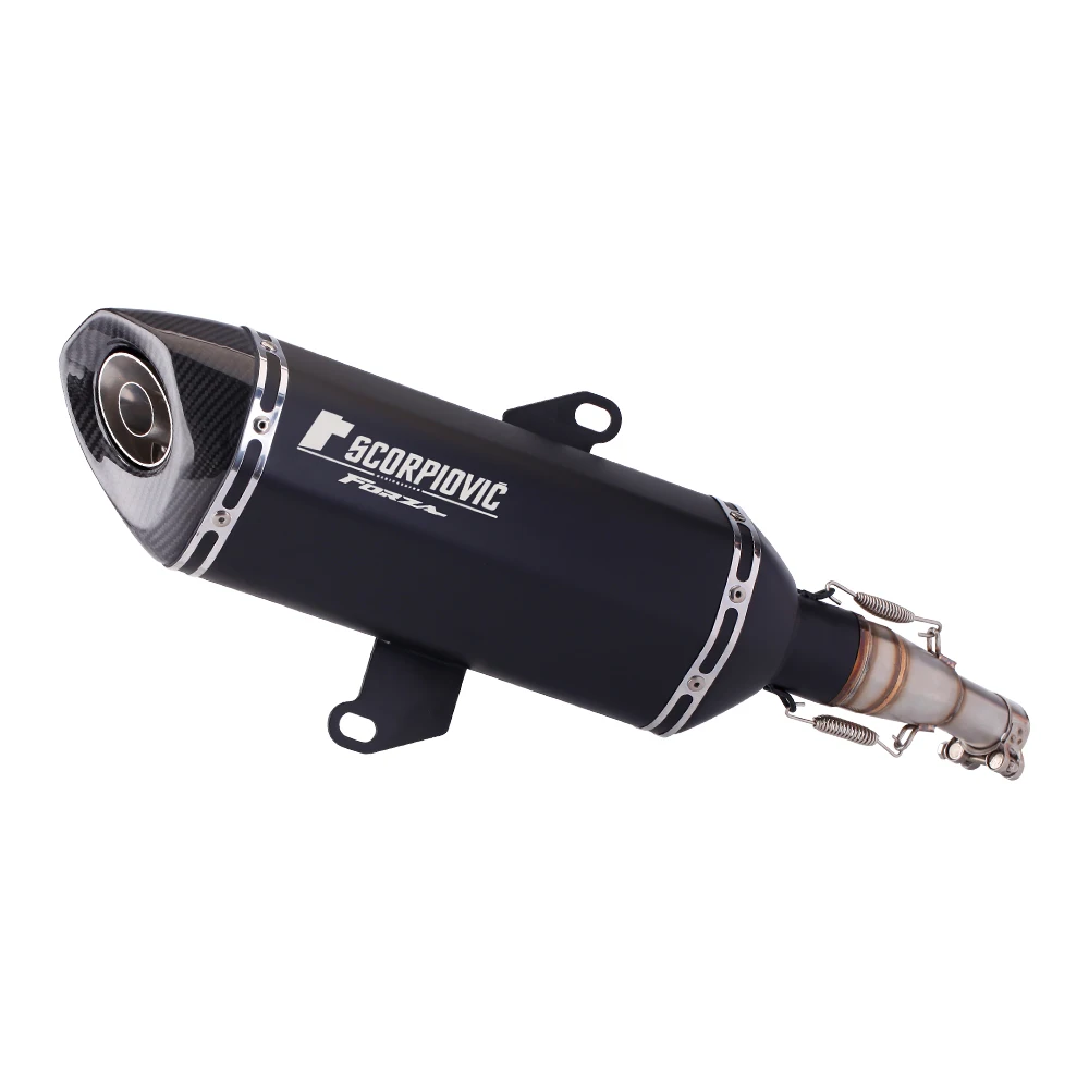 Slip On For ADV350 ADV 350 Motorcycle Exhaust Escape Moto System Modify Middle Llink Pipe Carbon Fiber Muffler
