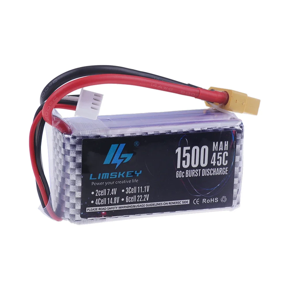 Lipo Battery 2S 3S 4S 6S 1500mah 2200mah 3300mah 5200mah 6000mAh 7200mah 10400mah 7.4V 11.1V 14.8V 22.2V T XT60 RC Parts Bateria