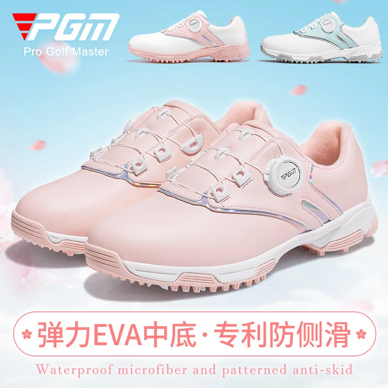 

PGM Golf Shoes Women's Waterproof Rotating Buckle Anti Side Sliding Sports Shoes Golf Women's Shoes