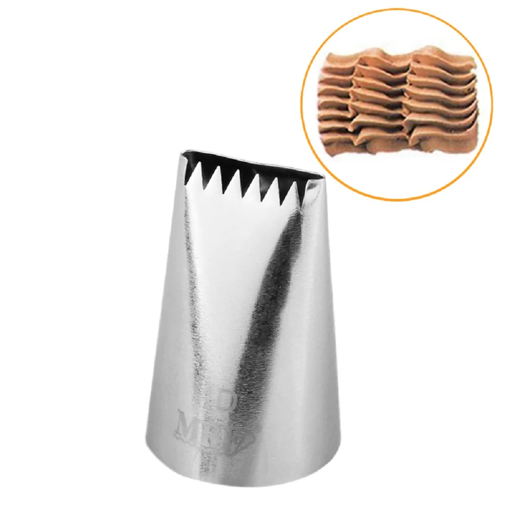 

(20pcs/Lot) Free Shipping MRF Brand Stainless Steel 18/8 Large 21MM Top Pastry Basketweave Icing Nozzle #1D/368