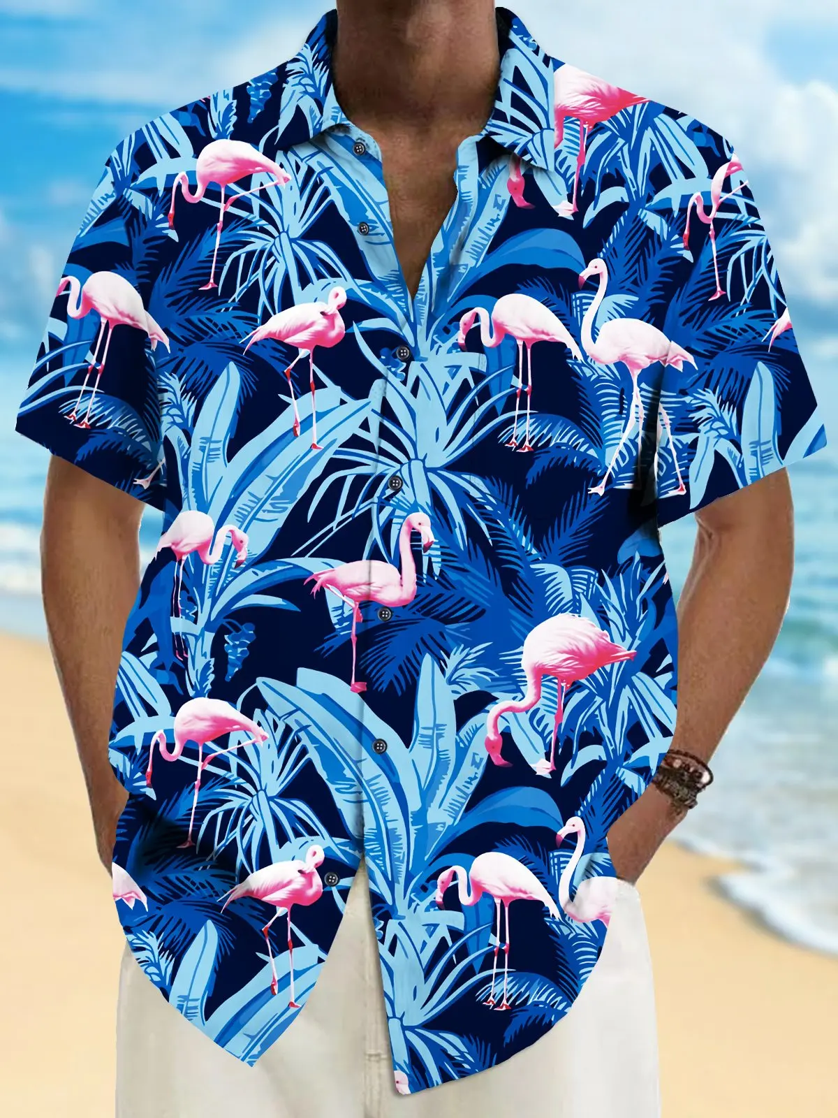 Men\'s Hawaiian Shirts 3D Print Hawaii style Fashion Button Short Sleeve Lapel Streetwear Hawaiian Blouse shirts for men Summer