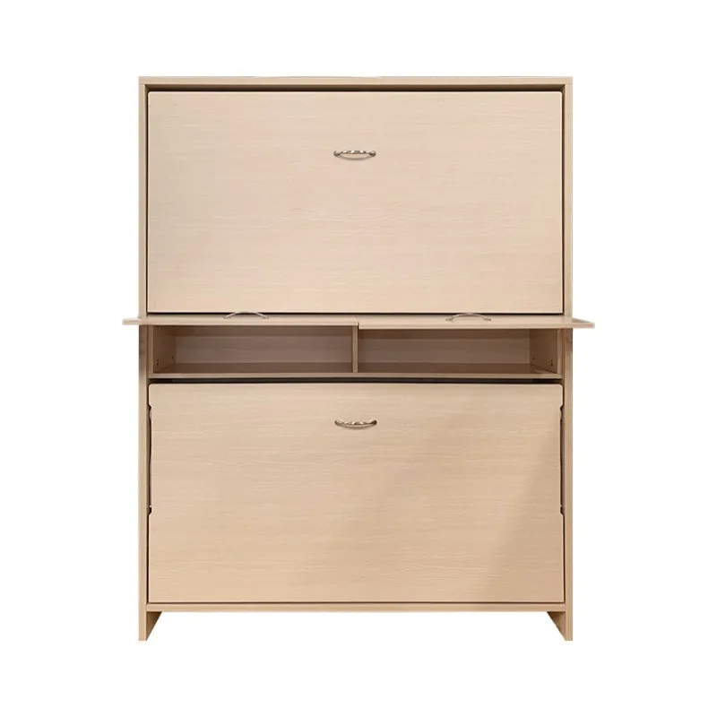 Multifunctional dormitory upper and lower bed storage wall bed, invisible bed double-layer rollover bed