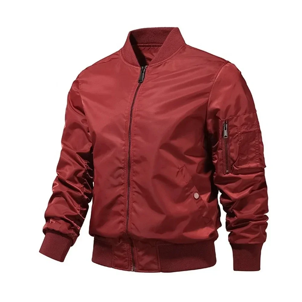 

S-5XL New Spring Summer Bomber Jackets Men Solid Color Fashion Aviator Baseball Jackets New In Outerwears Jackets Men