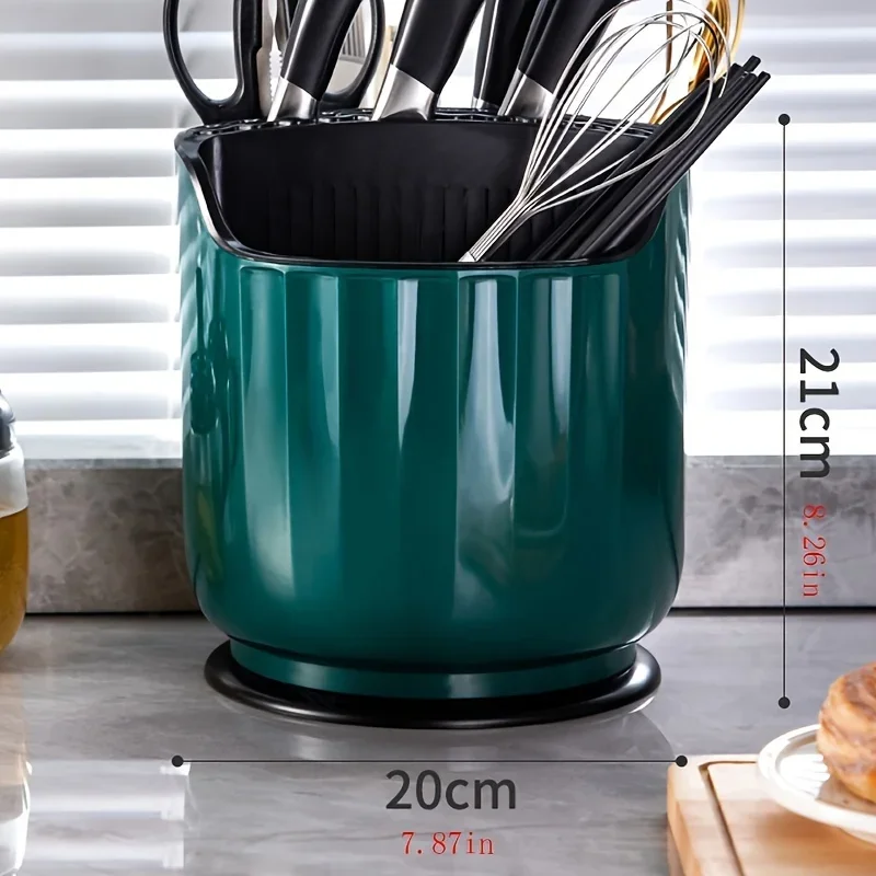 

Rotating Rack Rack Household Multifunctional Bowl Chopstick Holder Box Countertop Integrated Spoon Rack