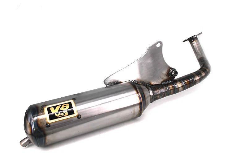 

V8 Modified Racing Full Exhaust System For yamaha bws100 4vp exhaust 100-125cc 4vp Scooter 100cc 125cc