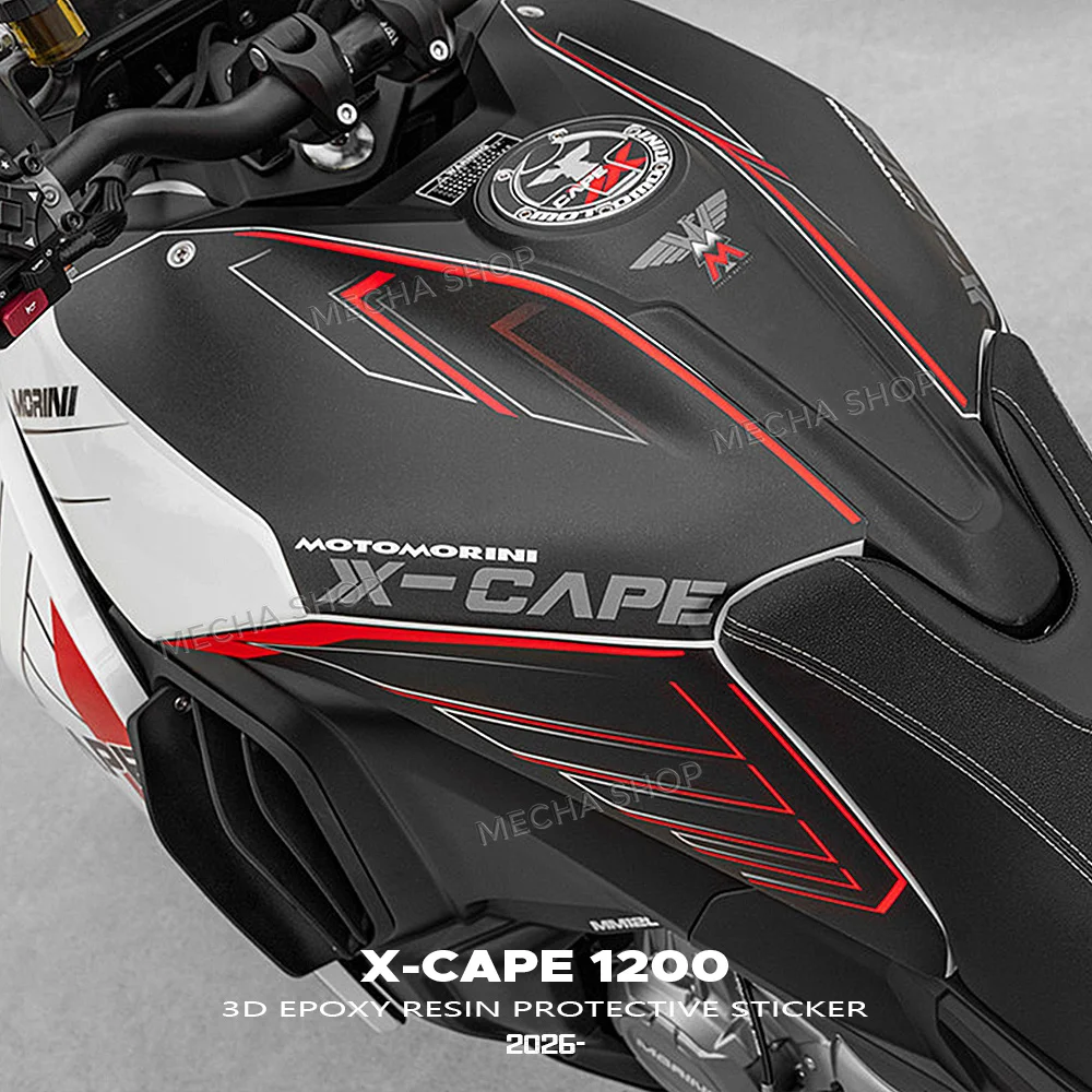 

Для мотоцикла X Cape 1200 2026: Противоскользящие накладки на бак, боковые наклейки-грипсы для коленей, декоративные защитные стикеры-накладки