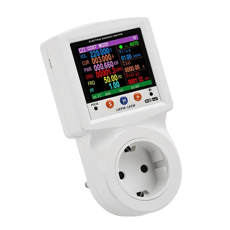 Remote control over and under voltage over current protection adjustable metering socket