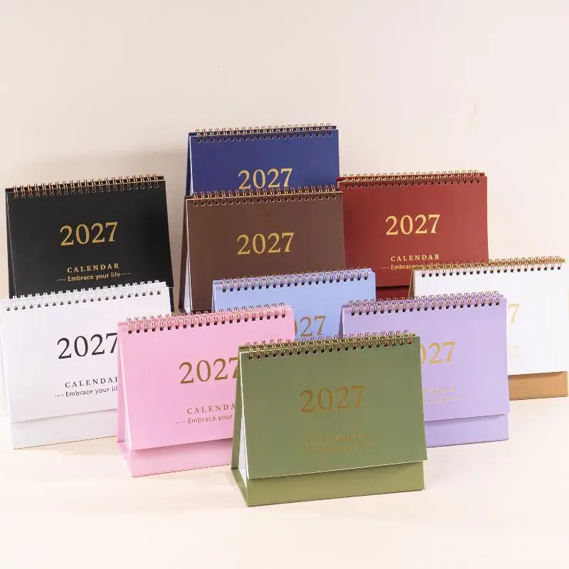 2027 Ins Style Fresh Desk Calendar Minimalist Creative Daily Planner Desktop Decoration for Student Office Home Gift
