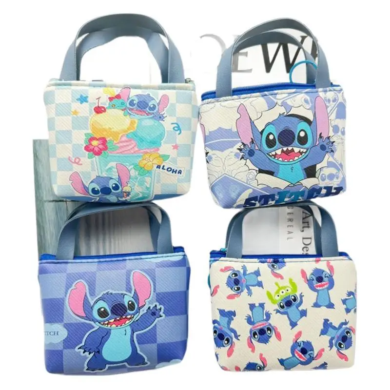 حقيبة يد كرتونية من Stitch، محفظة للعملات المعدنية، تصميم ليلو وستيتش من مادة البولي يوريثان الإبداعية، محفظة لطيفة لحامل بطاقة المفاتيح، حقيبة تخزين سماعات الأذن #5