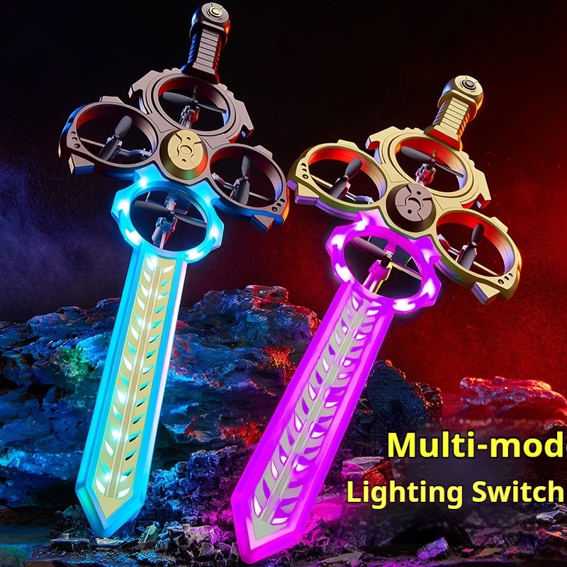 Remote Control Flying Sword Drone Gesture Control Multi - mode Lighting Stunt Aircraft One Key Lift Boy Christmas Toy Gift