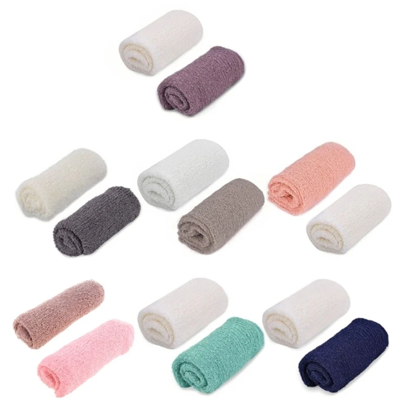 

F62D Photo Posing Props Wraps Blanket Baby Photography Props Background Stretchy Knit Blanket Newborn Photoshoot Accessories