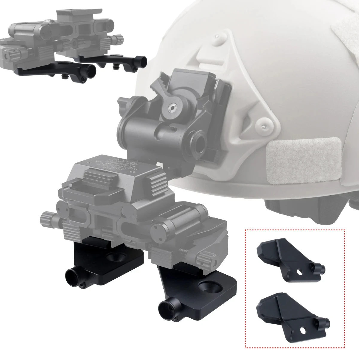 Tactical PVS-14 NVG Night Vision Goggles Mount Bracket Assembly Couples Flip to Side PVS-14 Binoculars Bridge Monocular