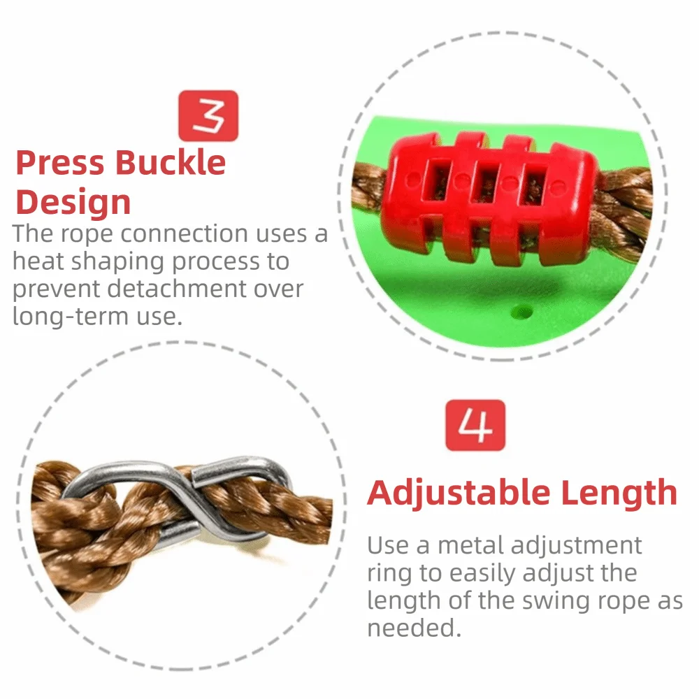 Soft Outdoor Children's Swing Waterproof Adjustable Rope Children Board Swing Durable EVA Outdoor Hanging Swing Indoor Use