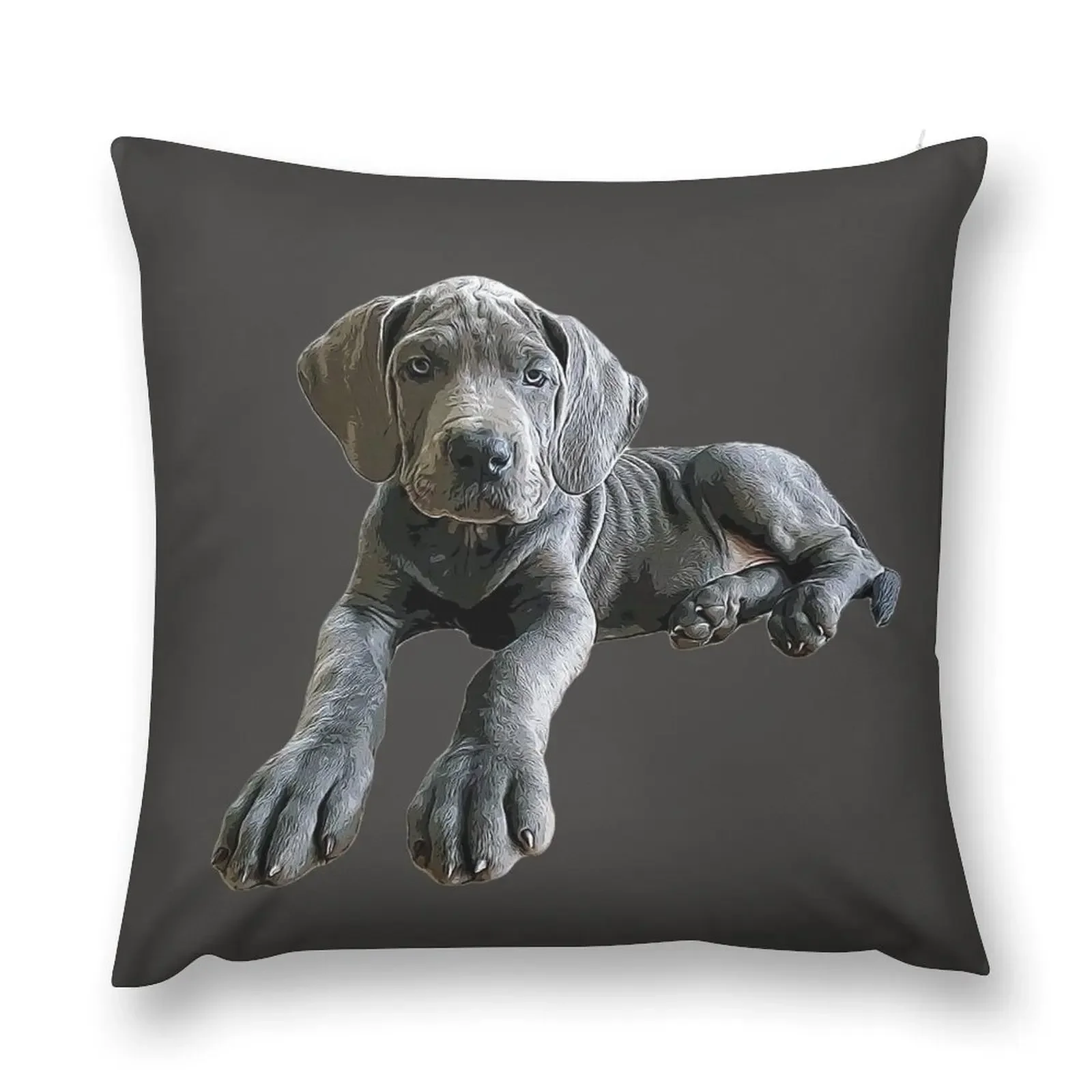 

Great Dane Blue Puppy Dog Throw Pillow Christmas Pillows Cushions For Children luxury decor Plaid Sofa pillow