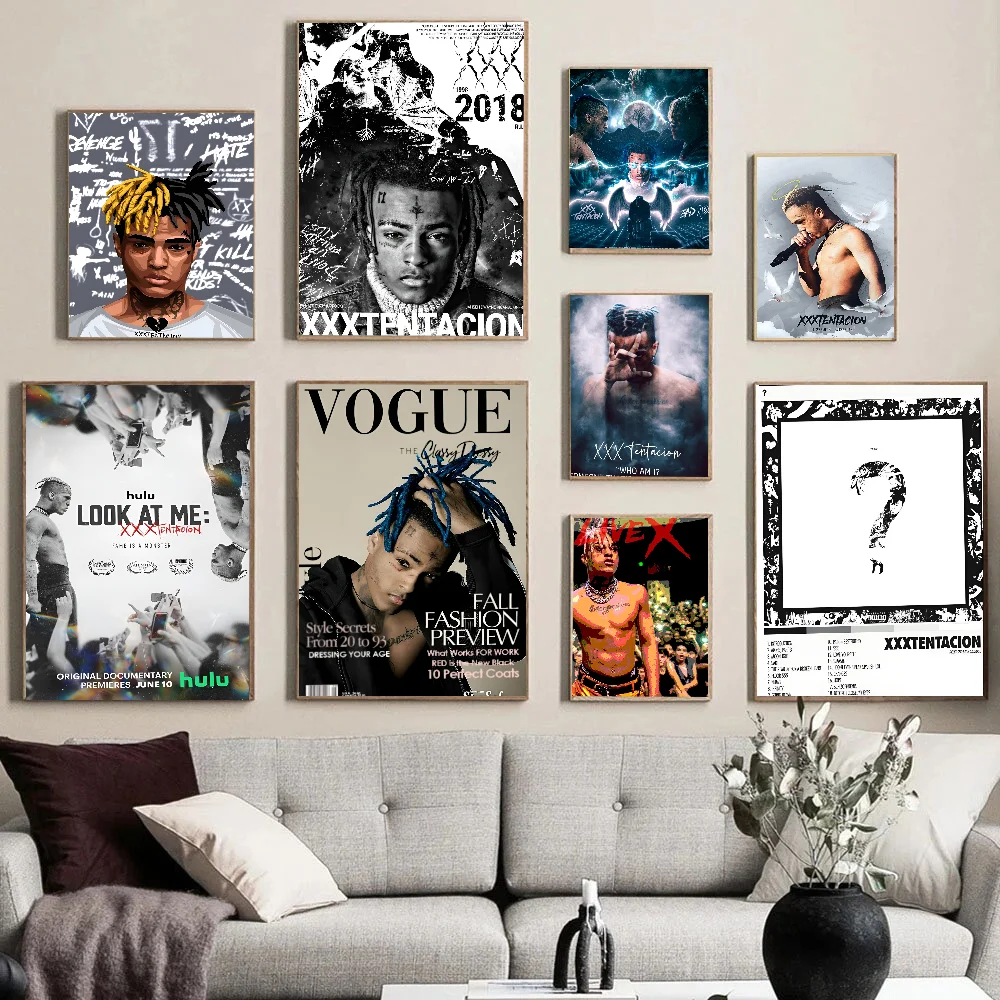 XXXTentacions 17 Rapper  Classic Vintage Posters Vintage Room Home Bar Cafe Decor Nordic Home Decor