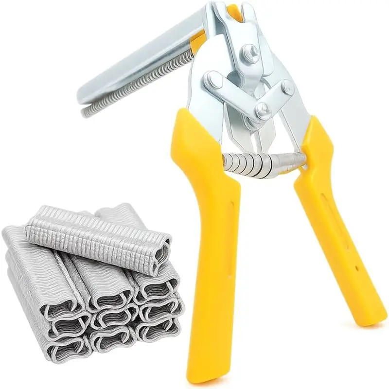REST Hog Ring Pliers Kit,Hog Ring Chicken Duck Goose Dog Cat Kit Clamp with Nail Groove,Repair Hand Tools,Wire Fencing